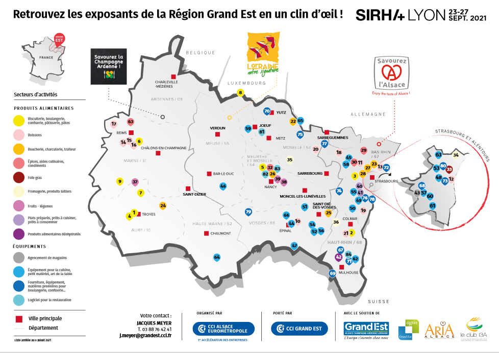 Cartographie des exposants de Sirha