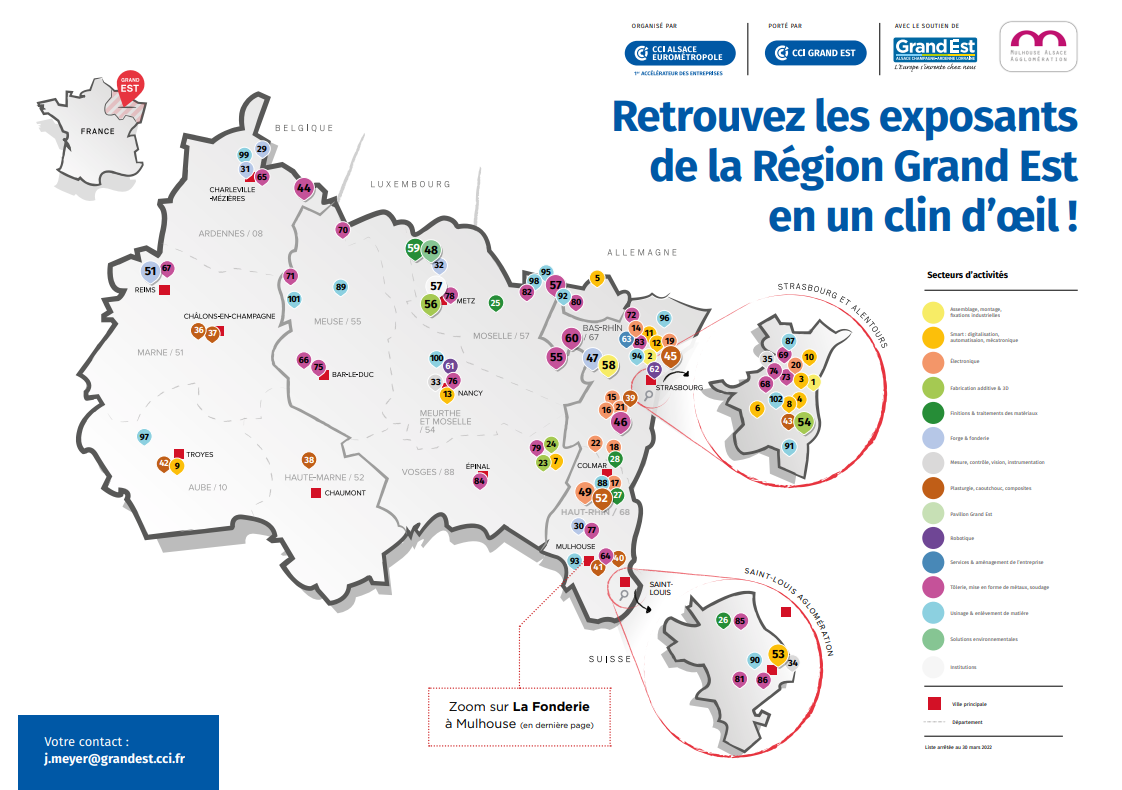 Cartographie exposants Global Industrie 2022