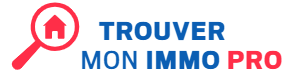 Trouver mon immo pro logo et loupe