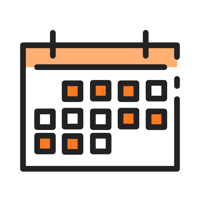 picto calendrier orange