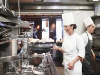 Cuisine d'un restaurant